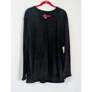 Vintage Covington Sears V-Neck Knit Sweater Charcoal Black Men’s XL